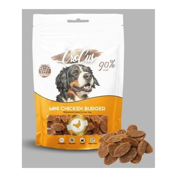 Crocus Tahılsız Mini Burger Tavuk Etli 80 gr Köpek Ödül Maması - Görsel 3