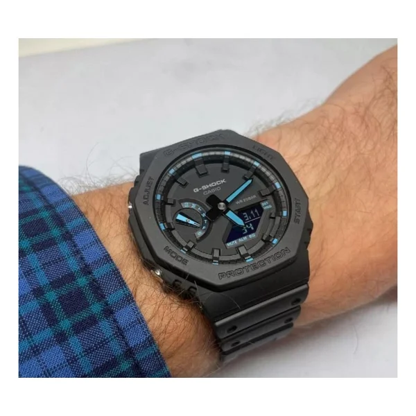 Casio G-Shock GA-2100-1A2DR Siyah-Mavi Erkek Kol Saati - Görsel 8