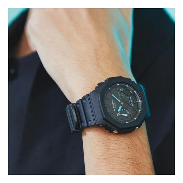 Casio G-Shock GA-2100-1A2DR Siyah-Mavi Erkek Kol Saati - Görsel 9