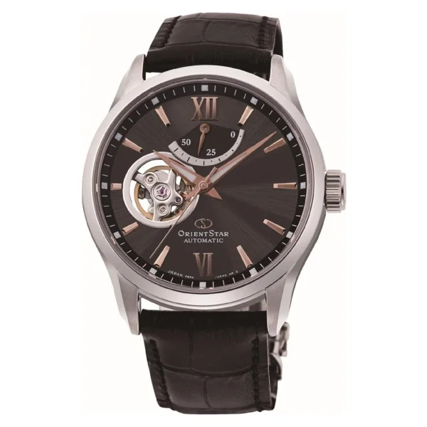 Orient Star Open Heart Semi Skeleton RE-AT0007N00B Deri Kordon Siyah Erkek Kol Saati - Görsel 6