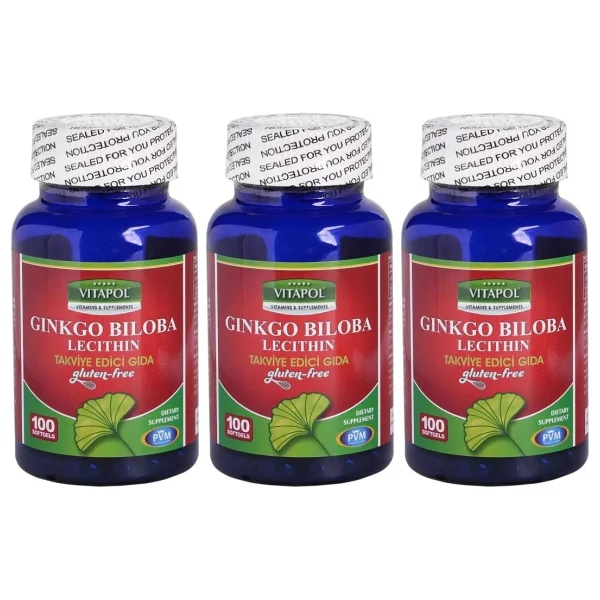 Vitapol Ginkgo Biloba Lecithin 100 Softgel 3 Adet - Görsel 2