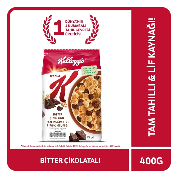 Kellogg's Special K Bitter Çikolatalı Kahvaltılık Gevrek 400 gr - Görsel 6