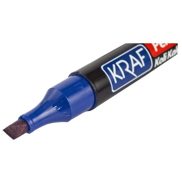 Kraf 230 Mavi Kesik Uç Permanent Marker Kalem - Görsel 5