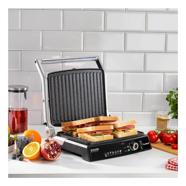 Schafer Concept Grill 2000 W Tost Makinesi Inox - Görsel 6