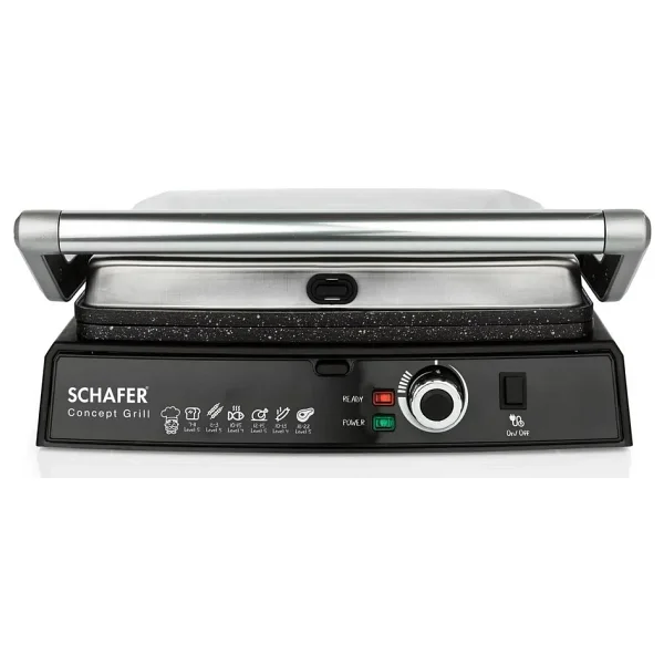 Schafer Concept Grill 2000 W Tost Makinesi Inox - Görsel 4