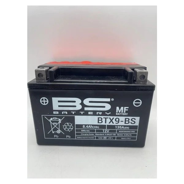 BS BTX9-BS MF 12 V 8.4 Ah 135 A EN Motosiklet Aküsü - Görsel 2
