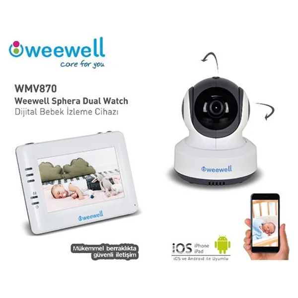 Weewell WMV870R Dijital Bebek İzleme Kameralı Telsiz - Görsel 5