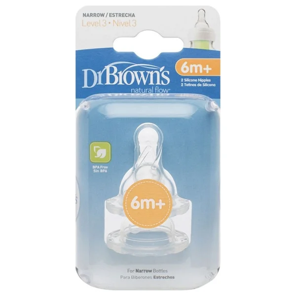 Dr. Browns Standart Dar Ağız No:3 6 Ay+ Biberon Emziği - Görsel 2