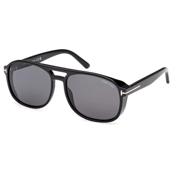 Tom Ford Rosco FT1022 01A Shiny Black-Dark Grey Güneş Gözlüğü - Görsel 2