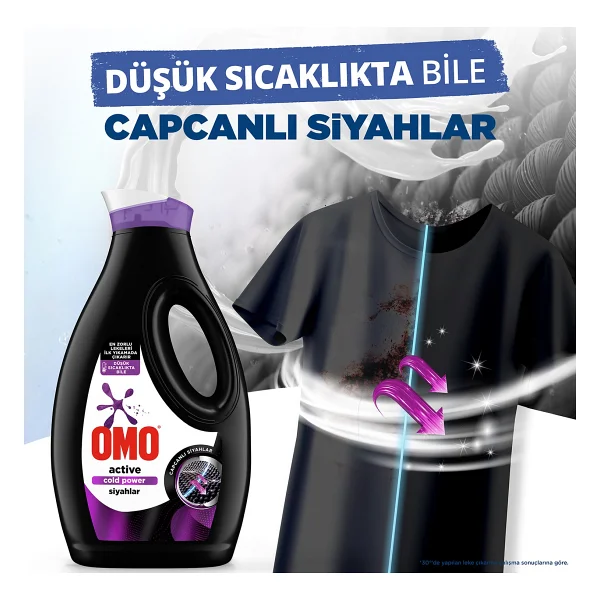 Omo Active Cold Power Siyahlar için Sıvı Deterjan 1.69 lt - Görsel 5