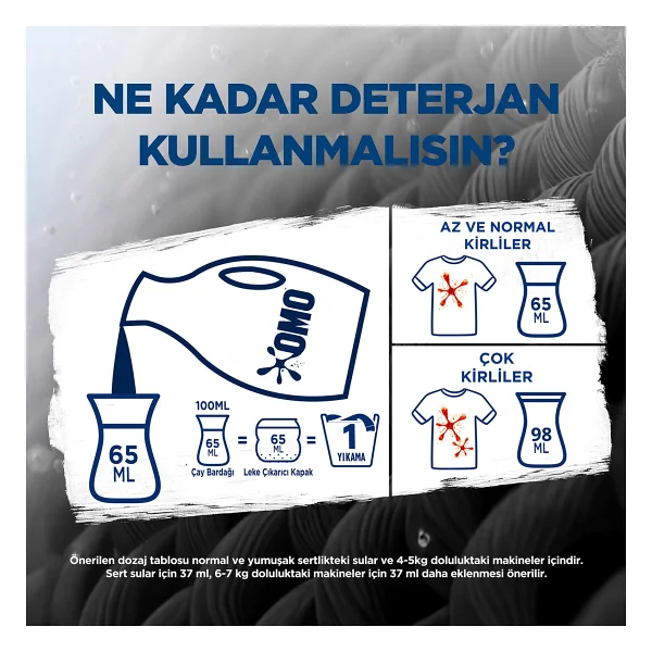 Omo Active Cold Power Siyahlar için Sıvı Deterjan 1.69 lt - Görsel 6