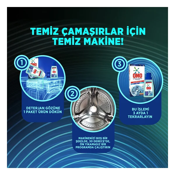 Omo Çamaşır Makinesi Temizleyicisi 200 ml - Görsel 8