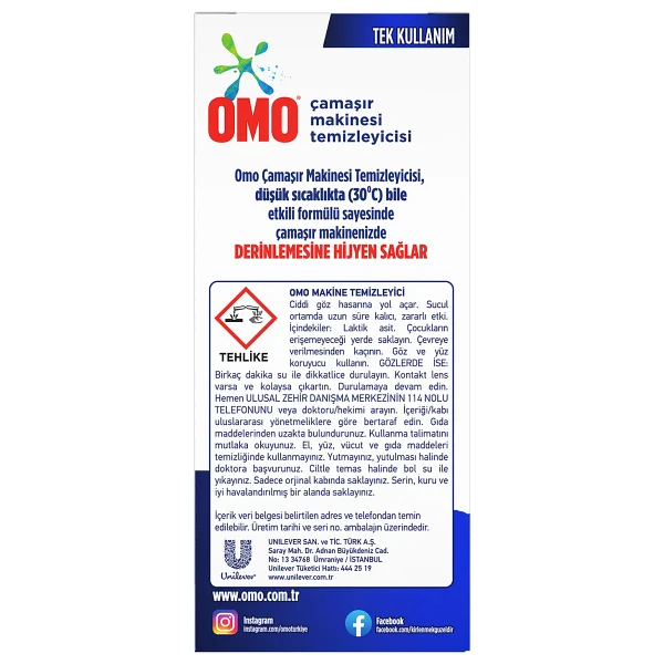Omo Çamaşır Makinesi Temizleyicisi 200 ml - Görsel 9