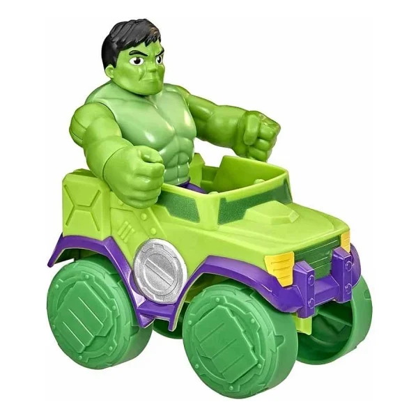 Marvel Spidey and His Amazaing Friends Araç ve Hulk Figür F7457 - Görsel 4