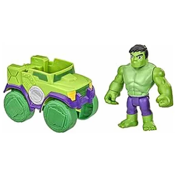 Marvel Spidey and His Amazaing Friends Araç ve Hulk Figür F7457 - Görsel 2