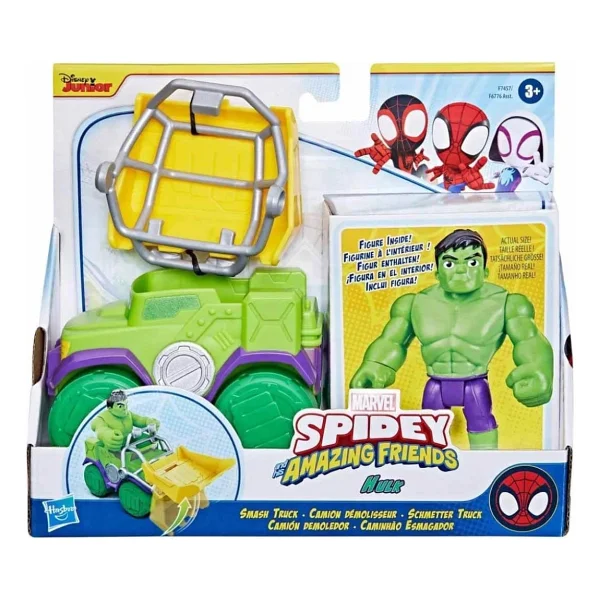 Marvel Spidey and His Amazaing Friends Araç ve Hulk Figür F7457 - Görsel 3