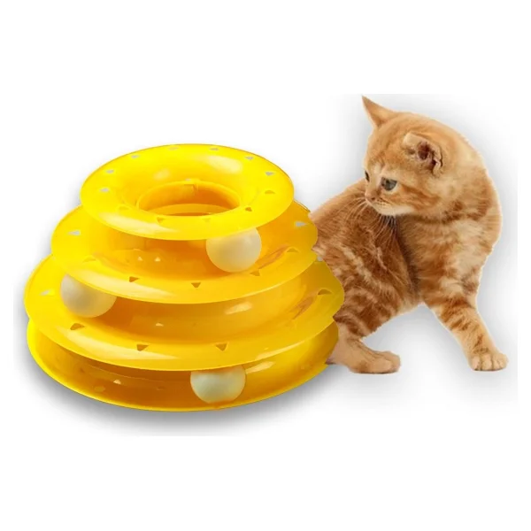 Kurtbay Şekil 3 Katlı Kedi Oyuncağı - Sarı - Görsel 8