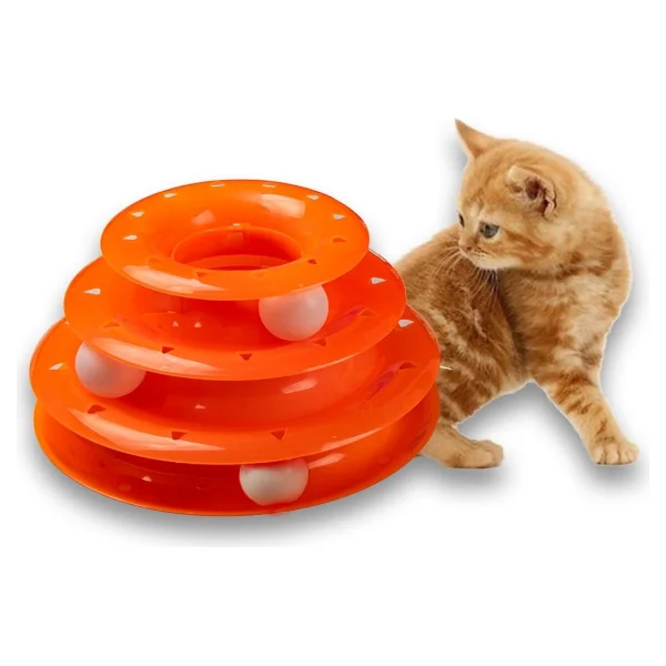 Kurtbay Şekil 3 Katlı Kedi Oyuncağı - Sarı - Görsel 10