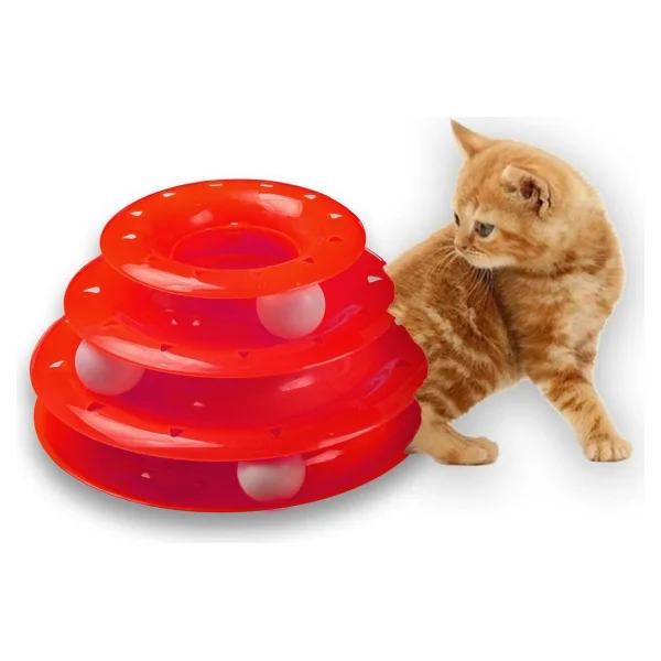 Kurtbay Şekil 3 Katlı Kedi Oyuncağı - Sarı - Görsel 3