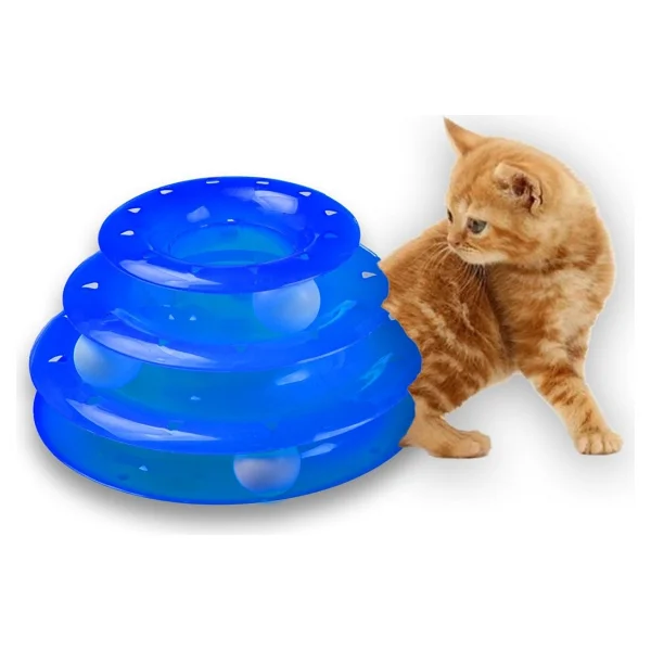 Kurtbay Şekil 3 Katlı Kedi Oyuncağı - Sarı - Görsel 4