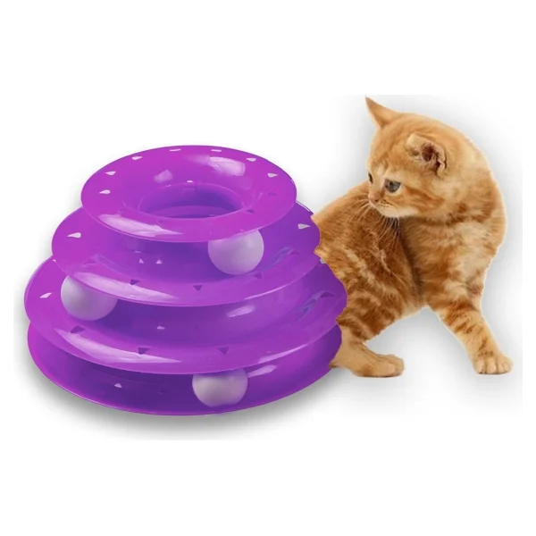 Kurtbay Şekil 3 Katlı Kedi Oyuncağı - Sarı - Görsel 5