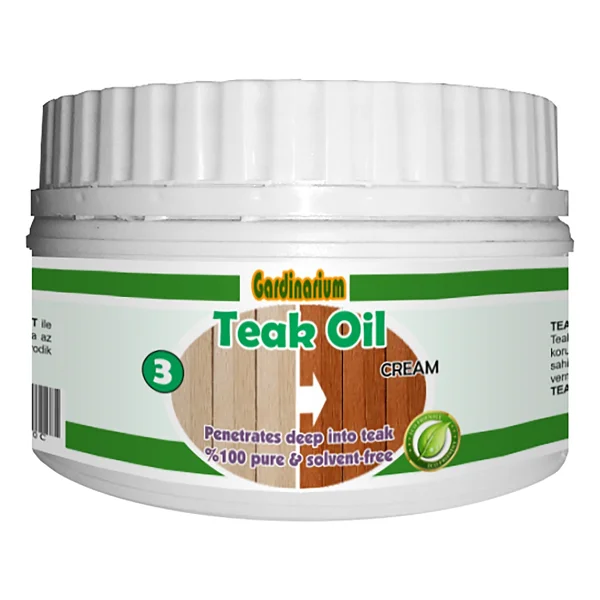 Gardinarium TEAK OIL / CREAM (Solventsiz Krem Tik Yağı) 250 gr - Görsel 4