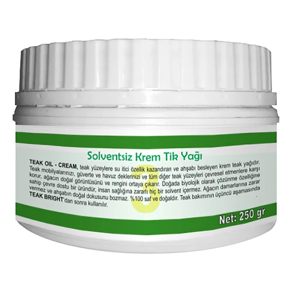 Gardinarium TEAK OIL / CREAM (Solventsiz Krem Tik Yağı) 250 gr - Görsel 2