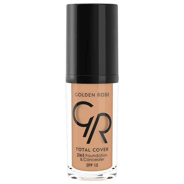 Golden Rose Total Cover 2 in 1 SPF 15 07 Natural 30 ml Fondöten & Kapatıcı - Görsel 3