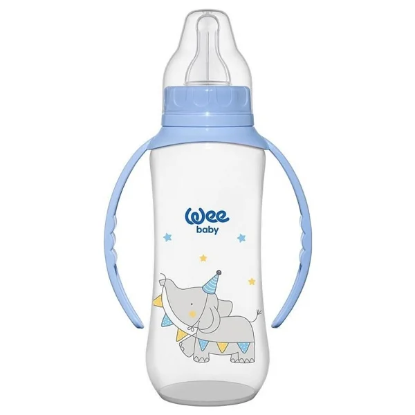 Wee Baby 745 Klasik Kulplu PP Biberon 270 ml Mavi - Görsel 4