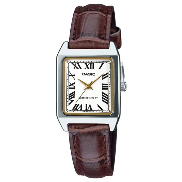 Casio Standart LTP-V007L-7B2UDF Deri Kordon Kahverengi-Beyaz Kadın Kol Saati - Görsel 5