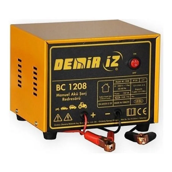 Demiriz BC 1208 12 V 8 A Manuel Akü Şarj Cihazı - Görsel 3