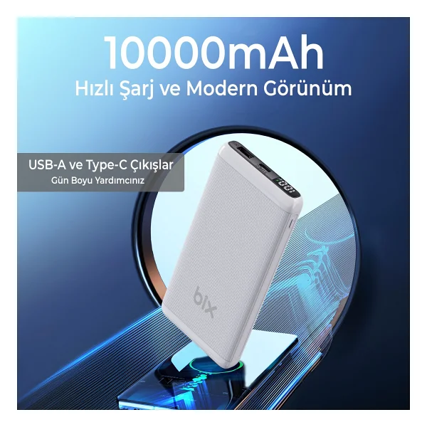 Bix BXPB107 10000 mAh Hızlı Şarj Powerbank - Görsel 5