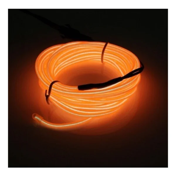 2 METRE TURUNCU Araç İçi Torpido Ledi Renkli İp Neon İp Led - Görsel 2