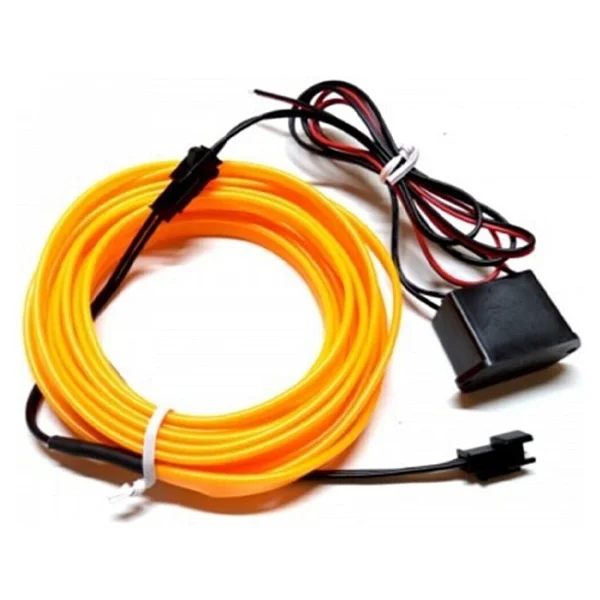 2 METRE TURUNCU Araç İçi Torpido Ledi Renkli İp Neon İp Led - Görsel 3