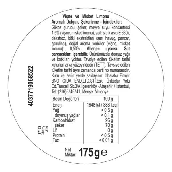 Cavendish & Harvey Vişne ve Misket Limonlu Dolgulu Şeker 175 gr - Görsel 5