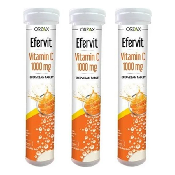 Efervit Vitamin C 1000 mg 20 Efervesan Tablet 3'lü - Görsel 2