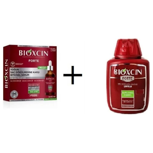 Bioxcin Forte Serum 3x50 ml + Şampuan 300 ml Hediyeli Set - Görsel 2