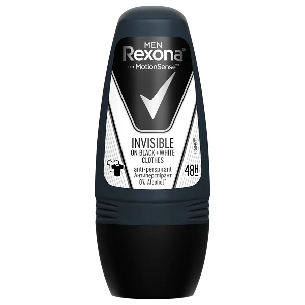Rexona Men Invisible Black & White 50 ml Erkek Roll-On Deodorant - Görsel 6