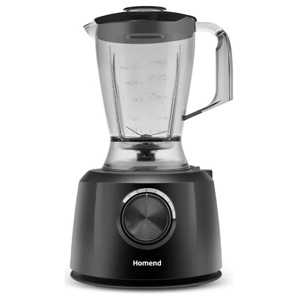 Homend El Tipi Blender 10 W Güçlü 1 L Kapasiteli Fonksiyonel Mutfak Robotu Siyah - Görsel 5