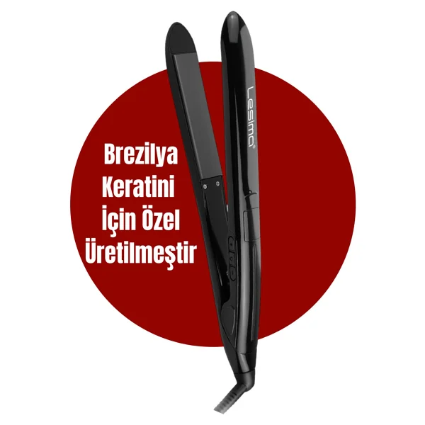 Lesima Sultan Serisi 450° Isı Profesyonel Keratin Saç Düzleştiricisi - Siyah - Görsel 3