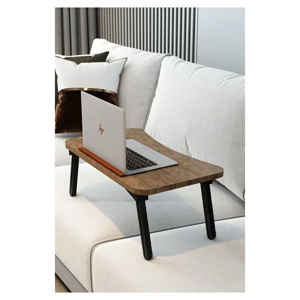 Kadın Girişimci Ve Üretim Kooperatifi Laptop Sehpası,masası, Katlanabilir Yatak,koltuk Üstü,kahvaltı,bilgisayar Sehpası Atlantik Çam - Ahşap - 59x 35 cm - Görsel 5