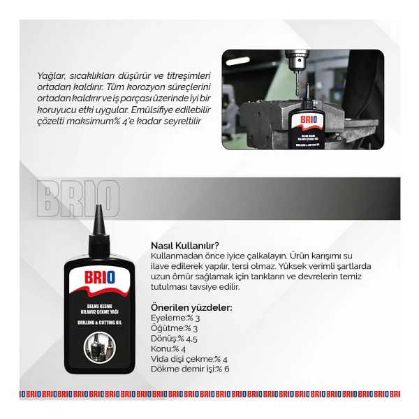 Brio Delme Kesme Kılavuz Çekme Yağı 460ML - Görsel 4