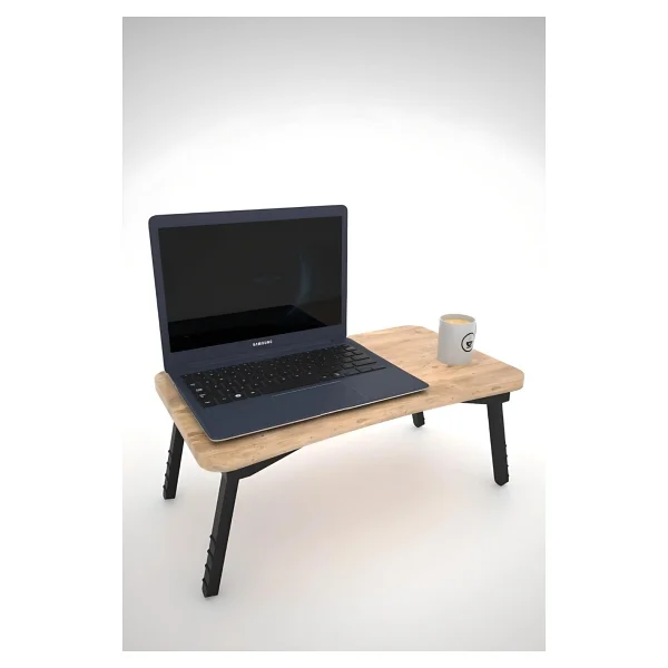 Kadın Girişimci Ve Üretim Kooperatifi Laptop Sehpası,masası, Katlanabilir Yatak,koltuk Üstü,kahvaltı,bilgisayar Sehpası Atlantik Çam - Ahşap - 59x 35 cm - Görsel 4