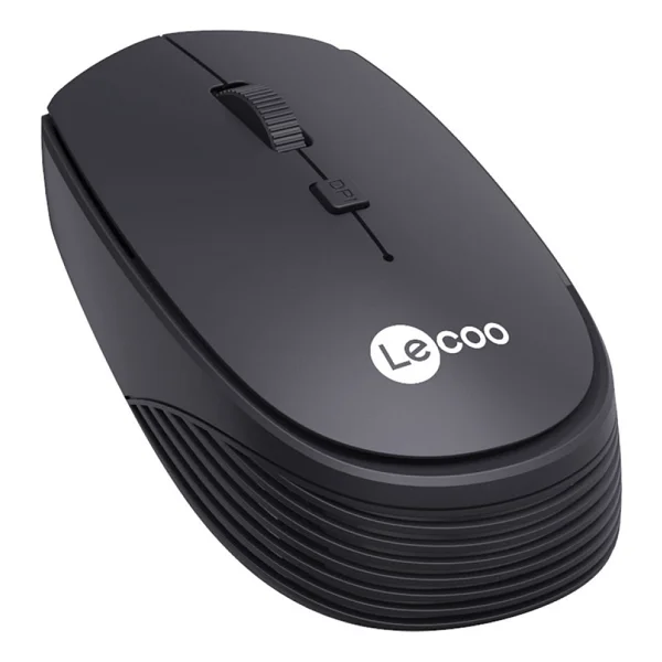 Lenovo Lecoo WS202 Siyah Ergonomik Optik Kablosuz Mouse - Görsel 3