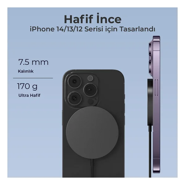Bix BXMG15 15 W MagSafe Hızlı Şarj Aleti - Görsel 4