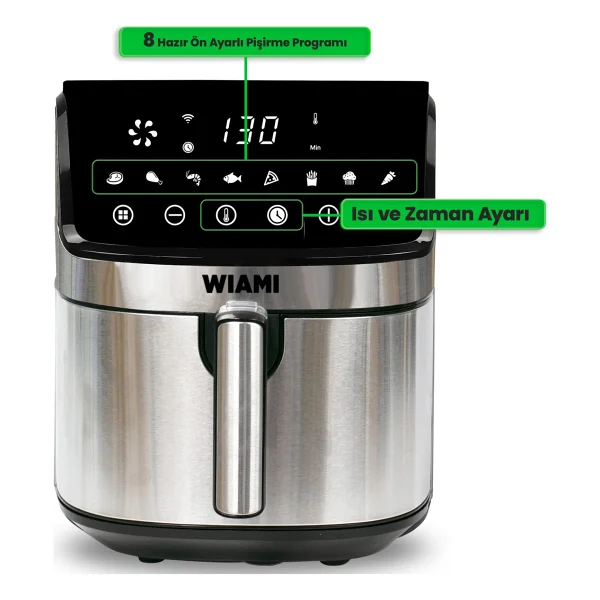 Wiami Airfryer 6.5 lt Yağsız Fritöz - Görsel 2