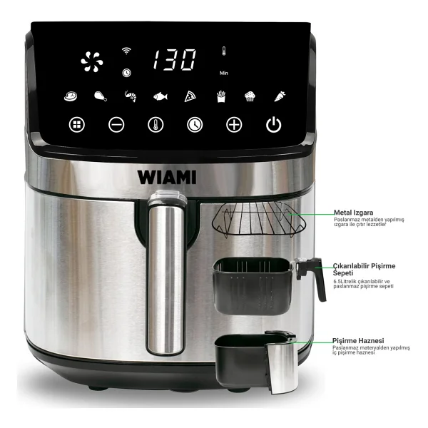 Wiami Airfryer 6.5 lt Yağsız Fritöz - Görsel 3