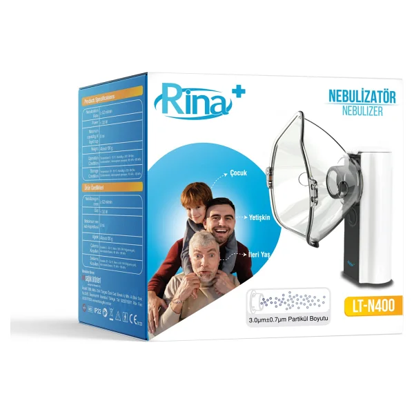 Rina Plus Ultrasonic Taşınabilir Mesh Bataryalı Hava Makinesi Sessiz Nebülizatör - Görsel 3
