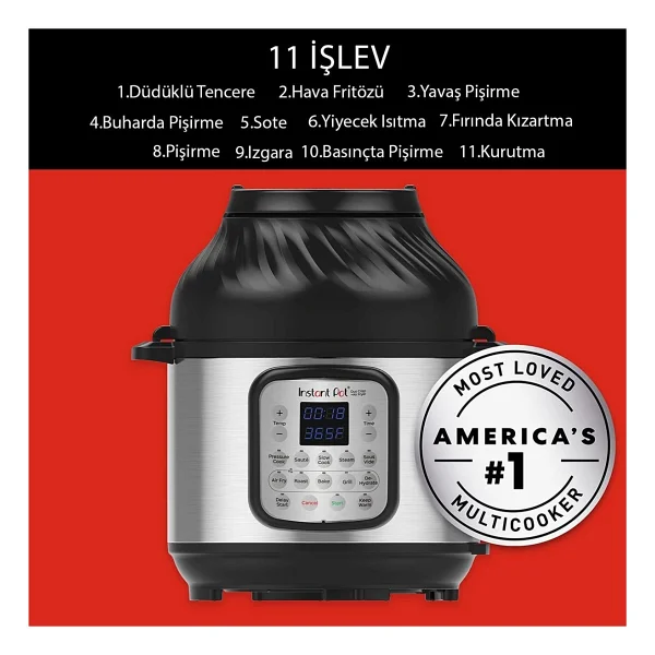 Instant Pot Duo Crisp 11in1 7.6 lt Çok Amaçlı Pişirici - Görsel 4