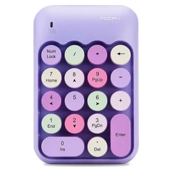 Mi7a Kablosuz Wıreless Numeric Keypad 18 Tuşlu Sayısal Klavye Numpad - Kahverengi - Görsel 6